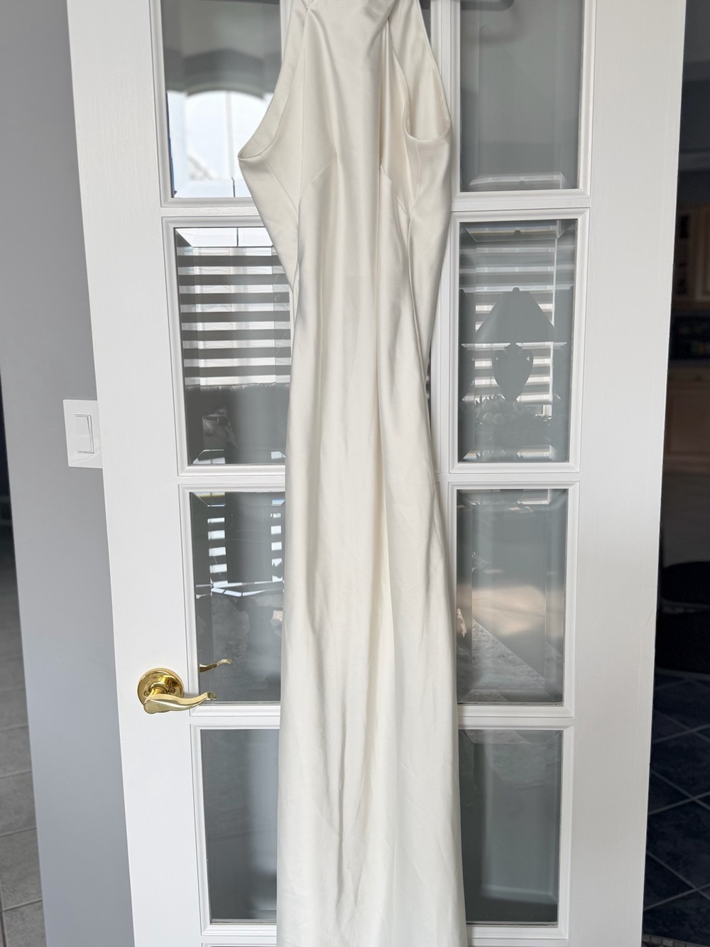 Elegant White Halter dress